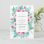 Invitation Pink Radiant Spring Wedding (Debout devant)
