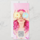 Invitation Pink Rainbow 20th Modern Photo Anniversaire (Dos)