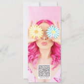 Invitation Pink Rainbow Sweet 16 moderne Photo Anniversaire (Dos)