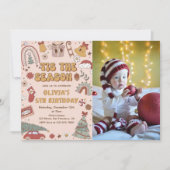 Invitation Pink Retro Arbre de Noël Arbre de Noël Arbre de No (Devant)