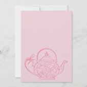 Invitation Pink retro arcs teapot bébé est en train de brasse (Dos)