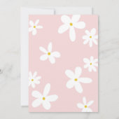 Invitation Pink Retro Daisy Nine Est Un Anniversaire Vibe (Dos)