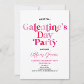 Invitation Pink Retro de la Saint-Valentin (Devant)