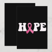 Invitation Pink Ribbon Cancer Sensibilisation Cancer du sein (Devant / Derrière)