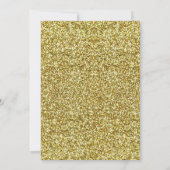 Invitation Pink Ribbon Gold Parties scintillant Royal Princes (Dos)