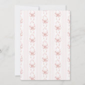 Invitation Pink Ribbons & Bows Elegant Baby (Dos)