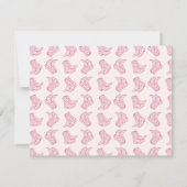 Invitation Pink Rodeo Boots Nursery Note Card (Dos)