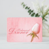Invitation Pink rose bud mariage de la répétition dîner invit (Debout devant)