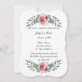 Invitation Pink Rose Green Foliage (Devant)