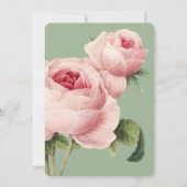 Invitation Pink Rose vintage Bridesmaid Mariage déjeuner (Dos)