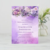 Invitation Pink Rose Violet Alcool Garden Bridesmaiers Déjeun (Debout devant)