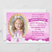 Invitation Pink Royal Princess Castle Girl Anniversaire (Devant)