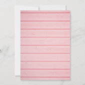 Invitation Pink Rustic Wood Première Communion Intervention (Dos)