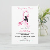 Invitation Pink Sakura Cancer du sein Survivant collecte de f (Debout devant)