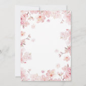 Invitation Pink Sakura Cerry Blossom Sweet 16e anniversaire (Dos)