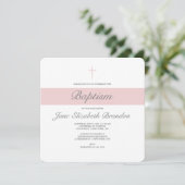 Invitation Pink Sash Baptism (Debout devant)