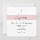 Invitation Pink Sash Baptism (Devant)