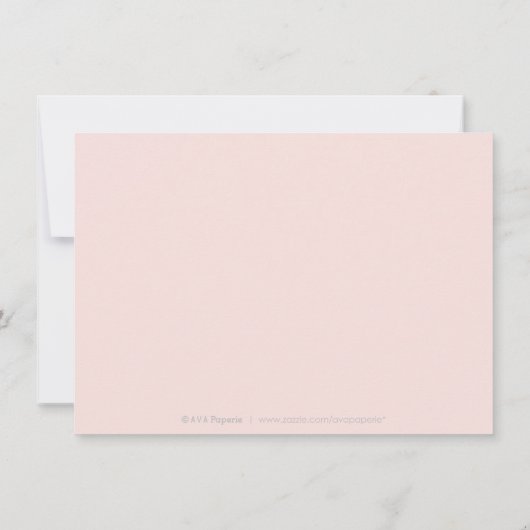 Invitation Pink script minimal modifier le report de date (Dos)