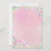 Invitation Pink Sequin glitters gymnastic birthday  (Dos)