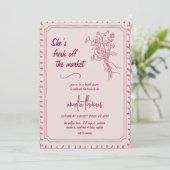 Invitation Pink She's off the Market Fête des mariées (Debout devant)