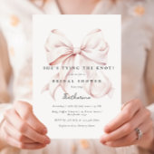 Invitation Pink She's Tying the Knot Bow Fête des mariées
