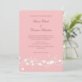 Invitation Pink Shine Hearts Saint Valentin de mariage (Debout devant)