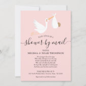 Invitation Pink Shower By Mail Long Distance Sprinkle (Devant)
