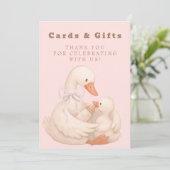 Invitation Pink Silly Goose Cards and Gifts Table Sign  (Debout devant)
