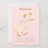 Invitation Pink Silly Goose Favor Table Sign  (Devant)