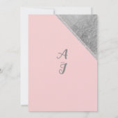 Invitation Pink silver glitter script calligraphy wedding (Dos)