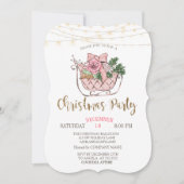 Invitation Pink Sleigh, Lights Gold Christmas Company (Devant)