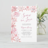 Invitation Pink Snow In Love Bridal Shower (Debout devant)