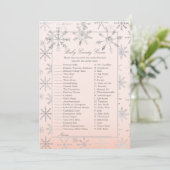 Invitation Pink Snowflake Baby Candy Baby shower Jeu (Debout devant)