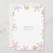 Invitation Pink Snowflakes Bundle of Joy Winter Baby shower (Dos)