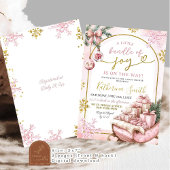 Invitation Pink Snowflakes Bundle of Joy Winter Baby shower