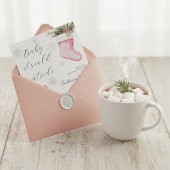 Invitation Pink Snowman “Baby It’s Cold Outside” Baby Shower