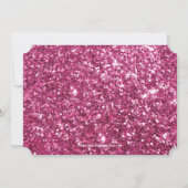 Invitation Pink Sparkle 50e Anniversaire billet de fête (Dos)
