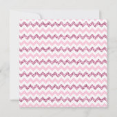 Invitation Pink Sparkle Chevron Fête des femmes 50e anniversa (Dos)