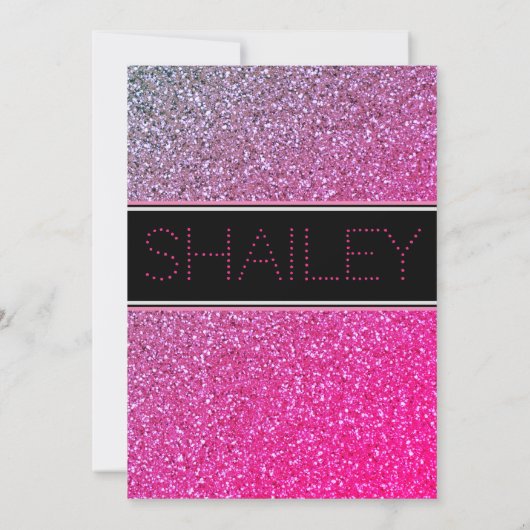 Invitation Pink Sparkles (Dos)