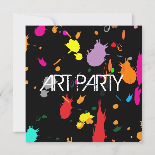 Invitation Pink Splatter (Devant)