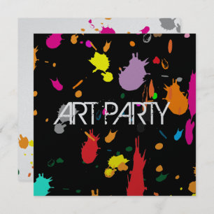 Invitation Pink Splatter