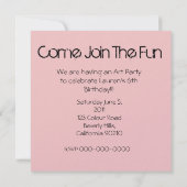 Invitation Pink Splatter (Dos)