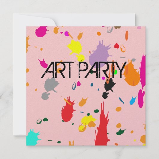 Invitation Pink Splatter (Devant)