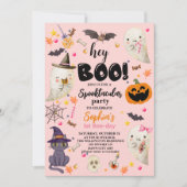 Invitation Pink Spooktacular Halloween 1er Boo-day Anniversai (Devant)