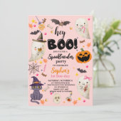 Invitation Pink Spooktacular Halloween 1er Boo-day Anniversai (Debout devant)