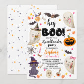 Invitation Pink Spooktacular Halloween 1er Boo-day Anniversai (Devant / Derrière)