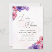 Invitation Pink Spring Blossom Love in Bloom Fête des mariées (Devant)