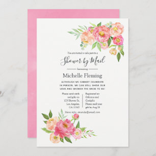Invitation Pink Spring Floral Baby ou Fête des mariées par la