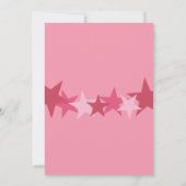 Invitation Pink Stars Enfants Photo Anniversaire Fête Invitat (Dos)