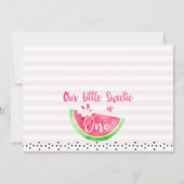 Invitation Pink Strike One In A Melon Photo 1er Anniversaire (Dos)